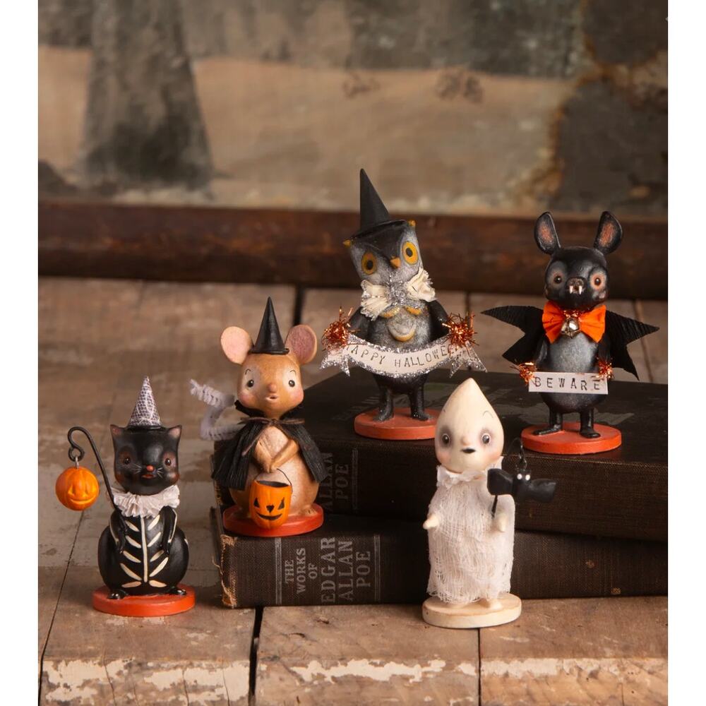 Bethany Lowe Mini Happy Halloween Owl Figurine 4" NEW - Picture 5 of 12